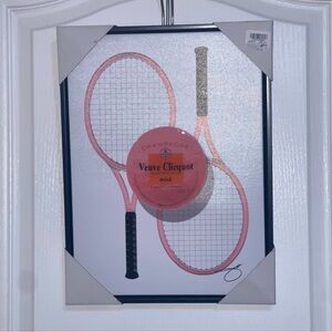 NEW Pink Veuve Clicquot Rosé Champagne Tennis Pickleball Jodi P. Fashionista Art